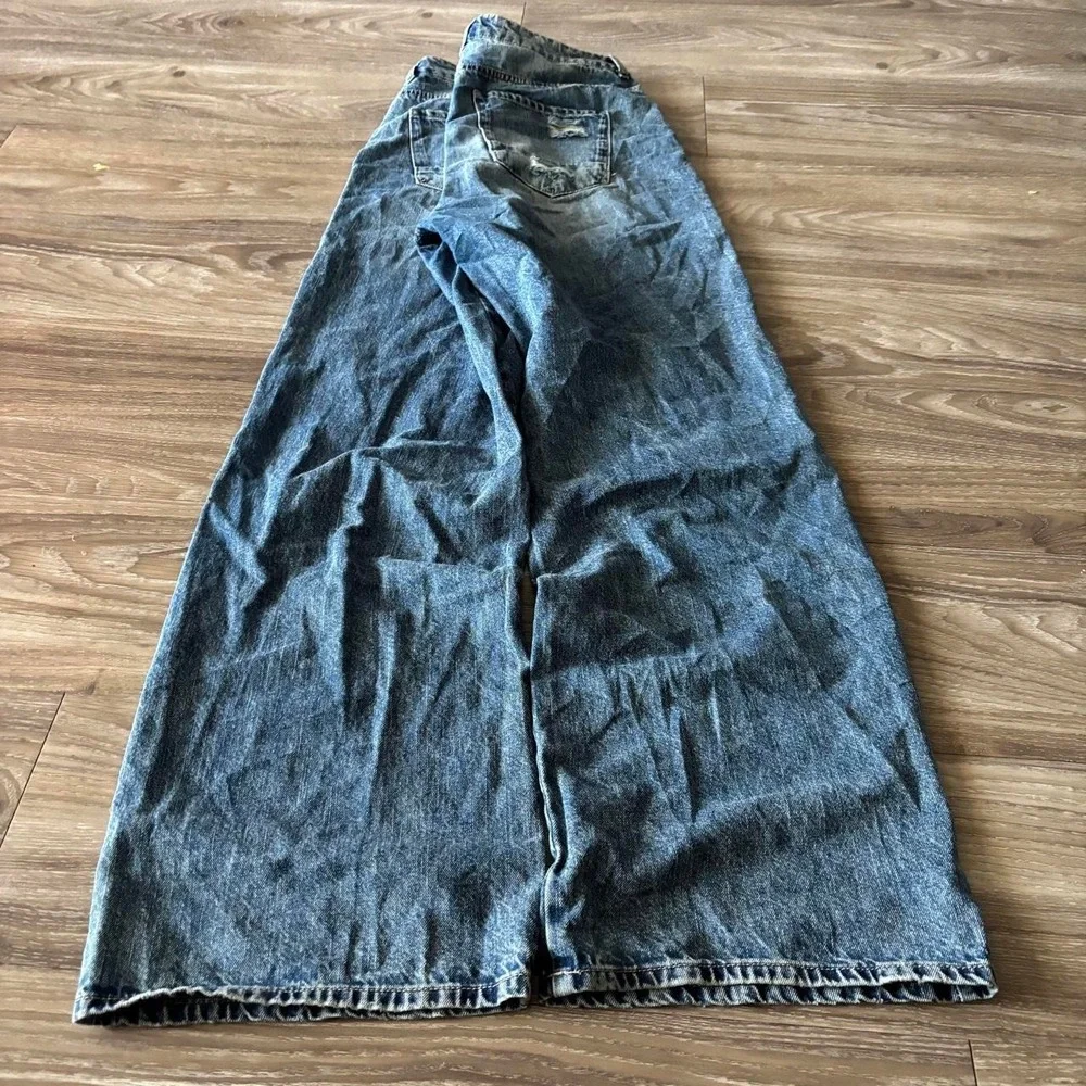 Vintage Y2K/2000s Baggy Distressed Loose For Denim Jeans! 28x32